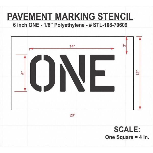 Rae Pavement Stencil, One, STL-108-70609 - STL-108-70609