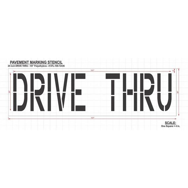 Rae Pavement Stencil, Drive Thru, STL-108-72436 - STL-108-72436