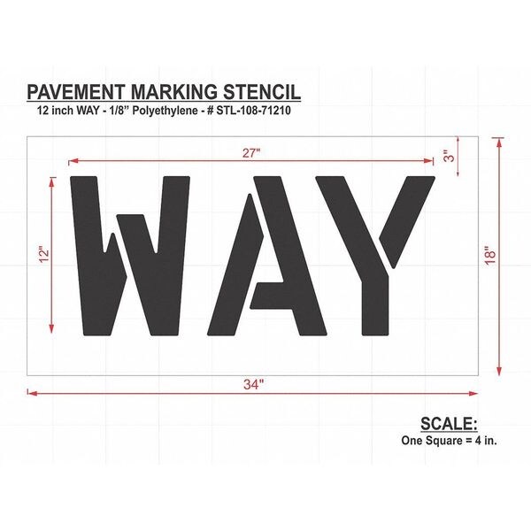 Rae Pavement Stencil, Way, STL-108-71210 - STL-108-71210