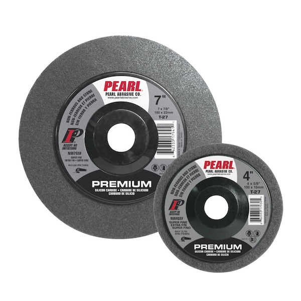 Pearl Premium Surface Prep Wheel 4-1/2 x 7/8 SC Grey, Super Fine Grit - NW45GSF