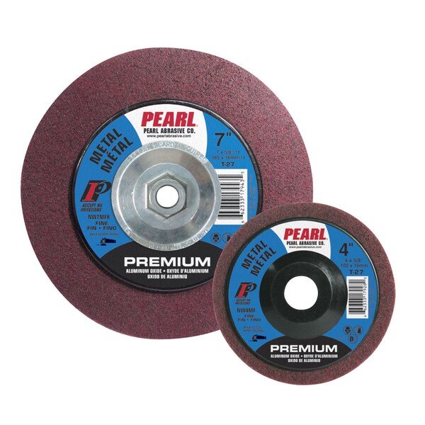 Pearl Premium Surface Prep Wheel 4-1/2 x 5/8-11 AO Maroon, Fine Grit - NW45MFH