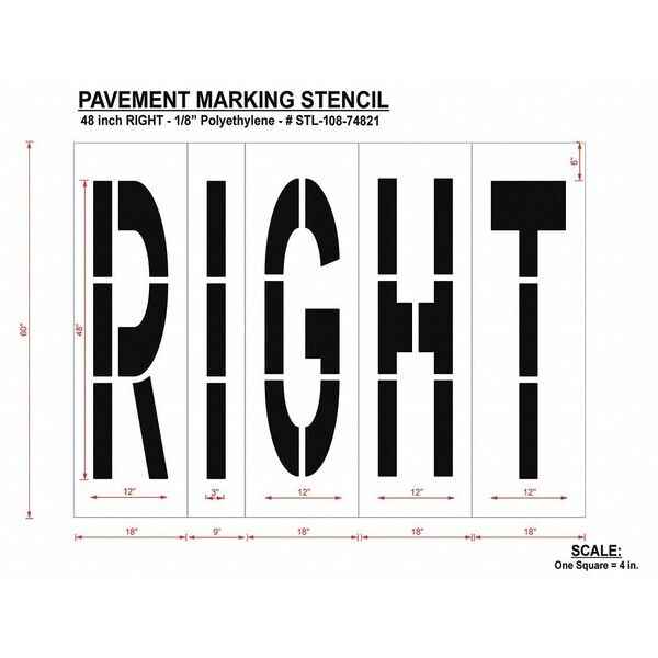 Rae Pavement Stencil, Right, STL-108-74821 - STL-108-74821