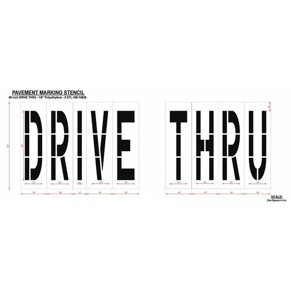 Rae Pavement Stencil, Drive Thru, STL-108-74836 - STL-108-74836