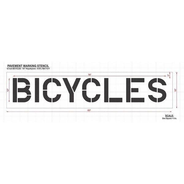 Rae Pavement Stencil, Bicycles, STL-108-71218 - STL-108-71218