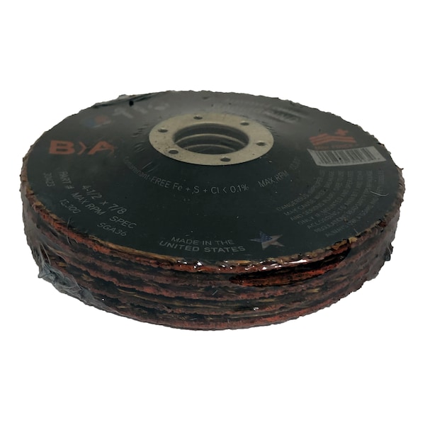 Bullard Abrasives RapidGRIND Grinding Discs, 4-1/2 x 7/8, PK5 - 5326