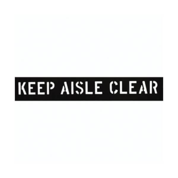 C.H. Hanson Commercial Stencil, Economy Grade Reusable, Keep Aisle Clear CharacterLegend, 3 In Character, 12421 - 12421