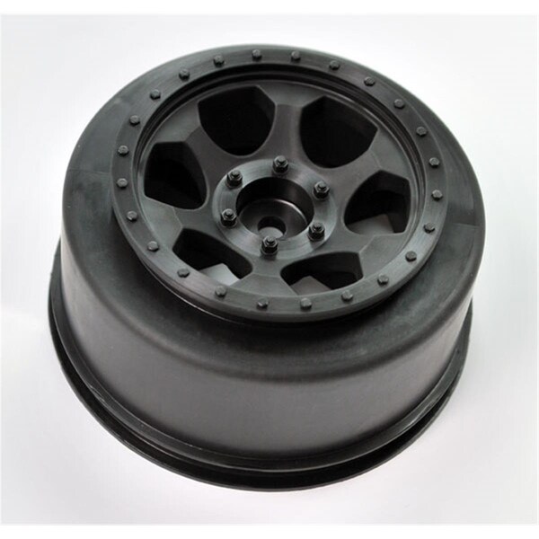 De Racing Trinidad Short Course Wheel, Black for Traxxas Slas Rear-Slash 4x4, 4PK - DERTS4RB