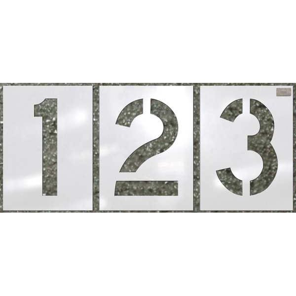 C.H. Hanson Stencil, Number Kit, 12pcs., 8 x 5-1/4 In. - 70356