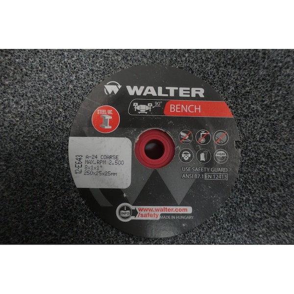 Walter Bench 2500Rpm 1In 8In 1In Grinding Wheel - 12-E643