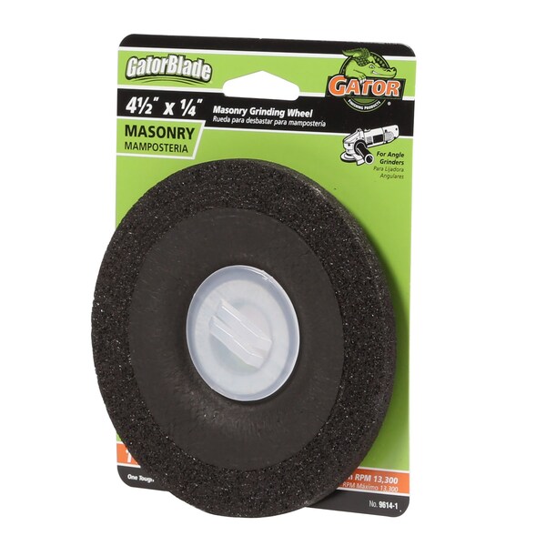 Gator Finishing 4.5 in. X 1/4 in. Grinding Wheel, Masonry - 9614