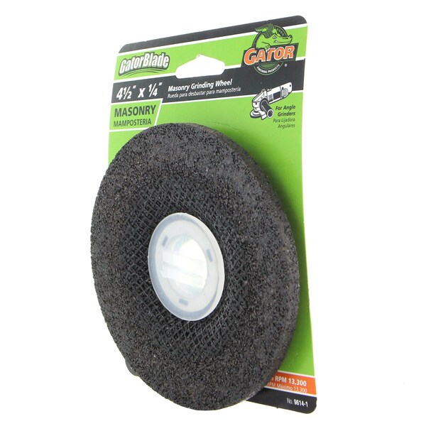 Gator Finishing 4.5 in. X 1/4 in. Grinding Wheel, Masonry - 9614