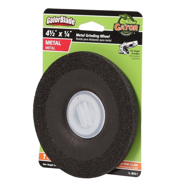 Gator Finishing 4.5 in. X 1/4 in. Grinding Wheel, Metal - 9615