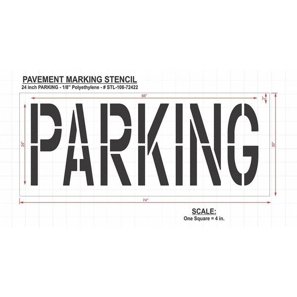 Rae Pavement Stencil, Parking, STL-108-72422 - STL-108-72422