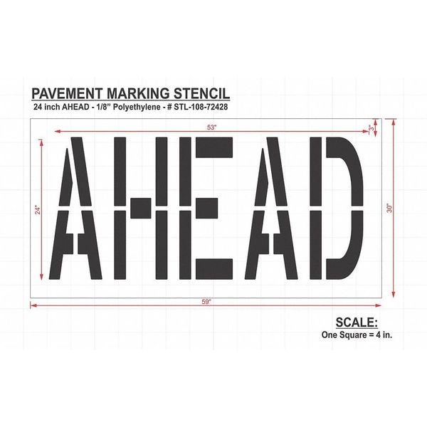 Rae Pavement Stencil, Ahead, STL-108-72428 - STL-108-72428