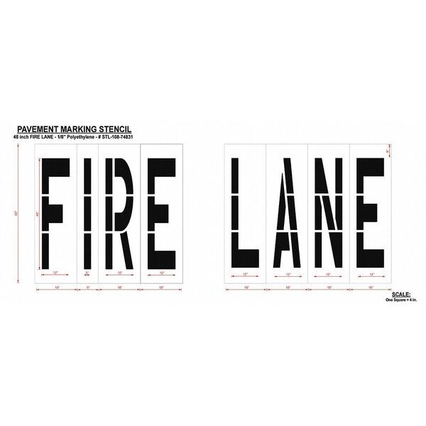 Rae Pavement Stencil, Fire Lane, STL-108-74831 - STL-108-74831