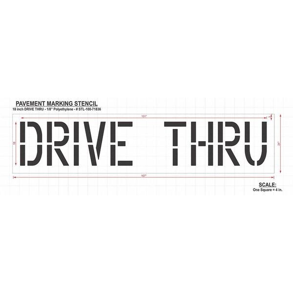 Rae Pavement Stencil, Drive Thru, STL-108-71836 - STL-108-71836