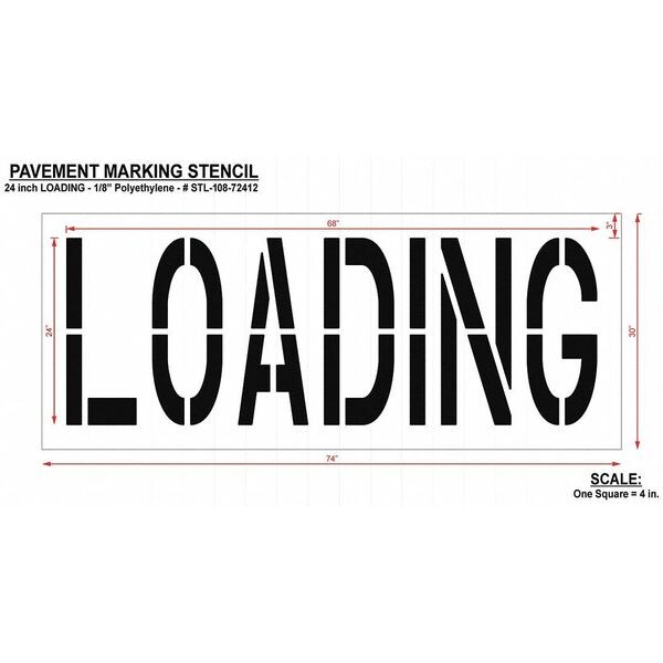 Rae Pavement Stencil, Loading, STL-108-72412 - STL-108-72412