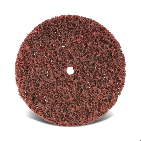 Cgw Abrasives EZ Series Single Non-Woven Strip Wheel, 4 in Dia, 1/2 in Center Hole, 1/2 in W Face, Coarse Grade, S - 70038