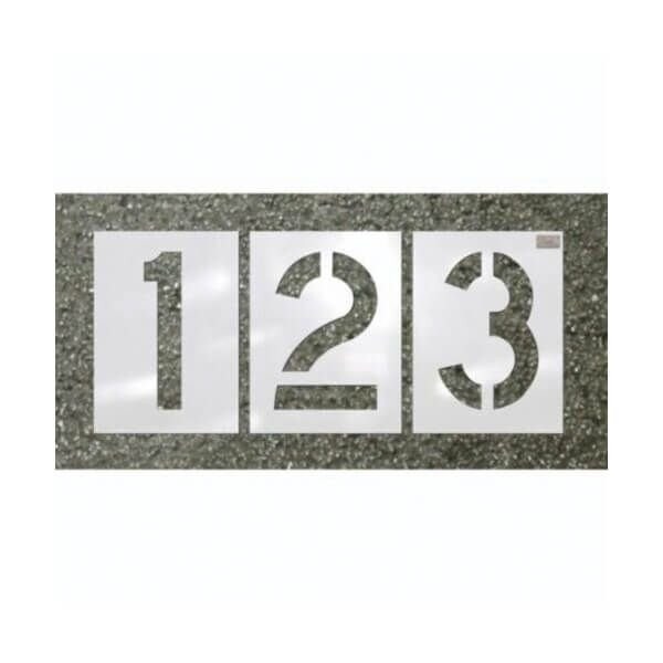 C.H. Hanson Number Stencil Kit, 18Piece Heavy Duty, 6 In Character Height, 4 In Character Width, 10 In - 70385