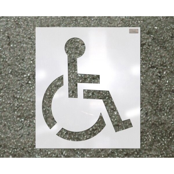 C.H. Hanson Handicap Stencil, Heavy Duty, 28 In Character Height, 34 In Overall Height, 32 In Overall Width, 70341 - 70341