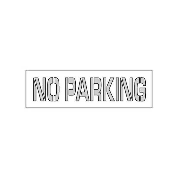 National Marker Co 67 x 8 Parking Lot Stencil, No Parking - PMS46