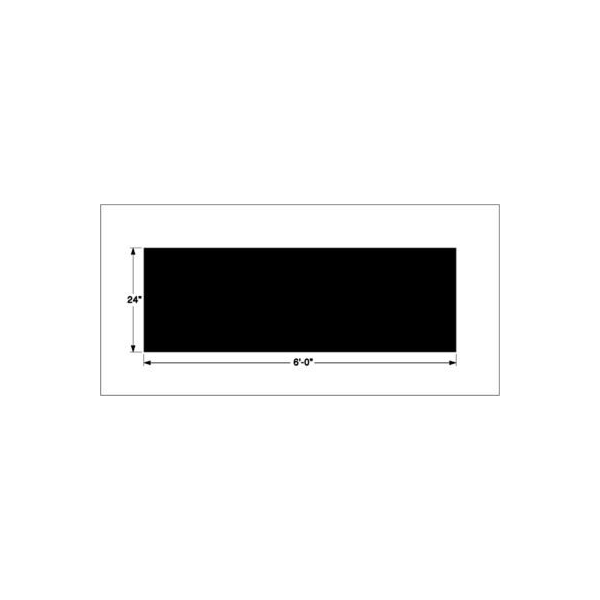 Newstripe. Newstripe STOP Bar 24in X 6 Foot, 1/8in Thick, PolyTough, Plastic, White - 10004438
