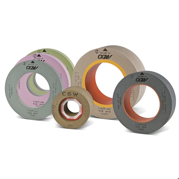 Cgw Abrasives Straight Centerless and Cylindrical Grinding Wheel, 20 in Dia x 1 in THK, 12 in Center Hole, 60 Grit - 35236