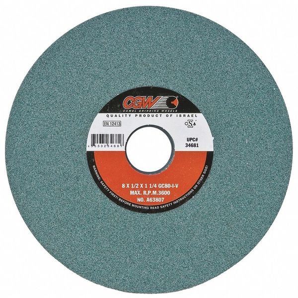 Cgw Abrasives Surf Grinding Whl, 7x1x1-1/4, T5, GC100-I-V - 34657