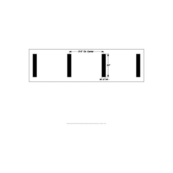 Newstripe. Newstripe NCAA Hash Mark Football Field Stencil, 1/8in Thick, PolyTough, Plastic, White - 10001725