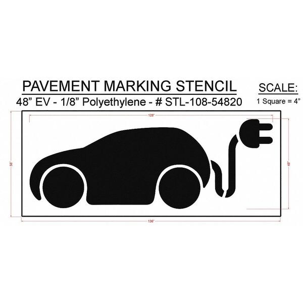 Rae Pavement Stencil, 56"H, 136"W, 0.125" Thick - STL-108-54820