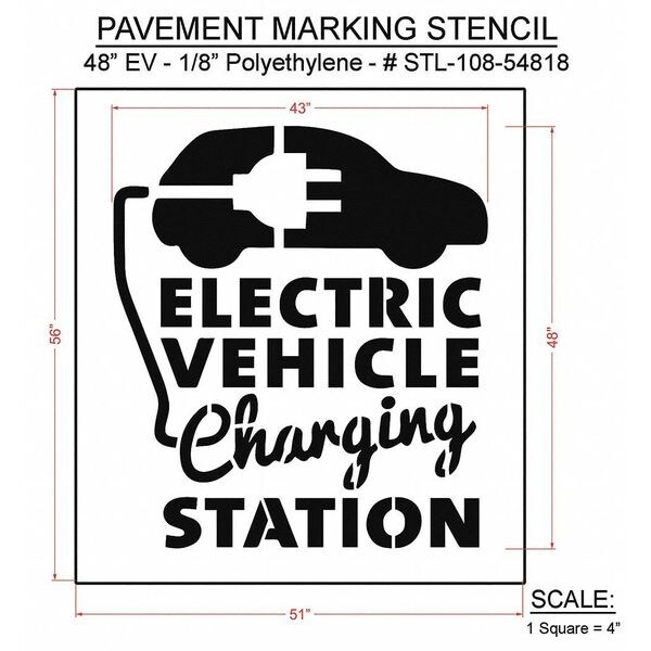Rae Pavement Stencil, 56"H, 51"W, 0.125" Thick - STL-108-54818