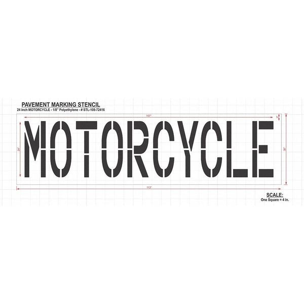 Rae Pavement Stencil, Motorcycle, STL-108-72416 - STL-108-72416