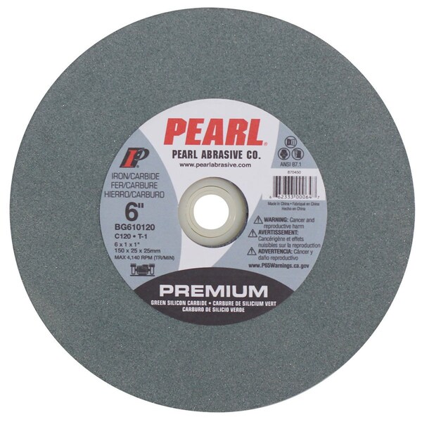 Pearl Premium SC Bench Grinding Wheel 6 x 1 x 1 C120 - BG610120