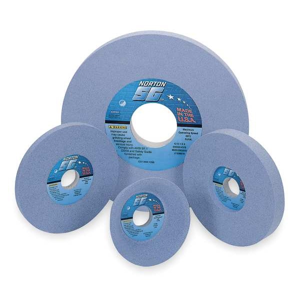 Norton Abrasives Grinding Wheel, T1, 12x1x5, CA, 46G, Med, Blue - 66253262508