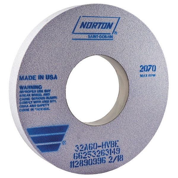 Norton Abrasives Grinding Wheel, T1, 12x1-1/2x5, AO, 60G, Sft - 66253263149