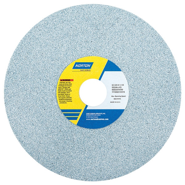 Norton Abrasives Grinding Wheel, T1, 8x3/4x1.25, CA, 46G, PK5 - 66253044098