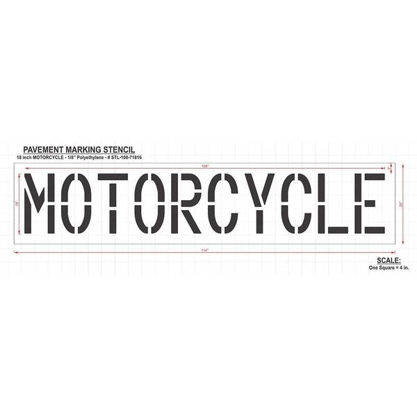 Rae Pavement Stencil, Motorcycle, STL-108-71816 - STL-108-71816