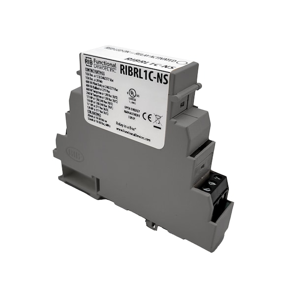 Relevador para Riel DIN de Dispositivos Funcionales 10 Amperes SPDT 10-30Vcd - RIBRL1C-NS