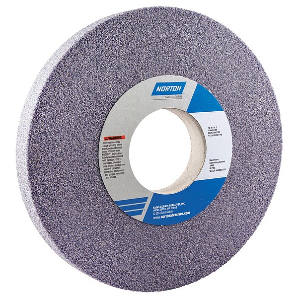 Norton Abrasives Grinding Wheel, T1, 10x1x3, AO, 46G, Med, Prpl - 66253160750