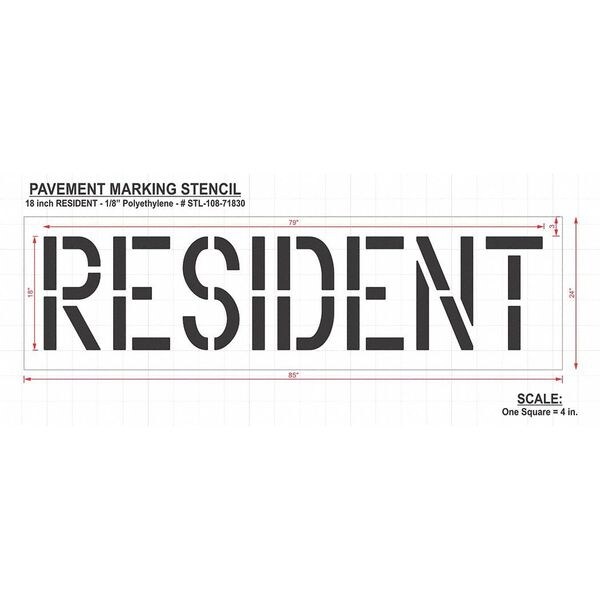 Rae Pavement Stencil, Resident, STL-108-71830 - STL-108-71830