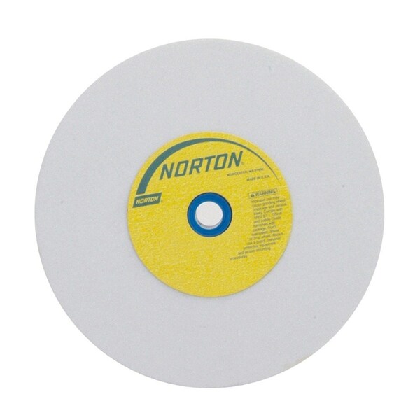 Norton Co Bench & Pedestal Wheel, High Speed, White Aluminum Oxide, Size: 8 x 1 x 1 Med 60, Maximum RPM: 3600 - 076607-88281
