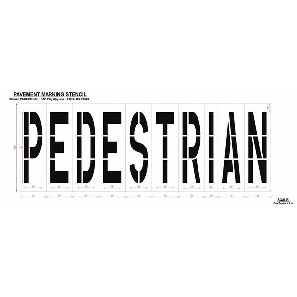 Rae Pavement Stencil, Pedestrian, STL-108-79625 - STL-108-79625