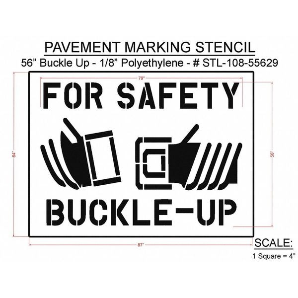 Rae Pavement Stencil, 87"H, 60"W, 0.125" Thick - STL-108-56629