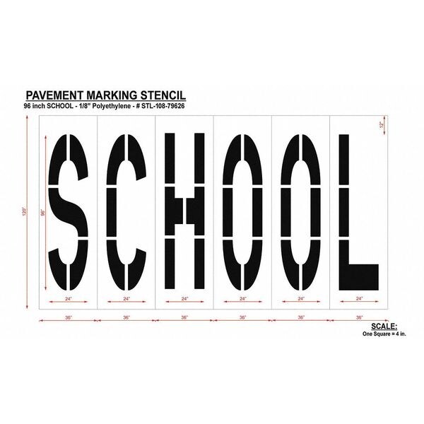 Rae Pavement Stencil, School, STL-108-79623 - STL-108-79623