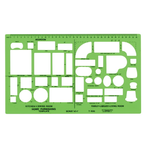 Westcott Templates, Home Furnishing Template - T-830