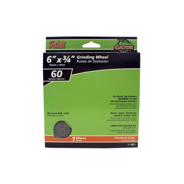 Gator Finishing 6x34x1 MED Grind Wheel - 6011