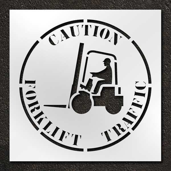 Rae Stencil, Caution Forklift Traffic, 42 in - STL-116-14815