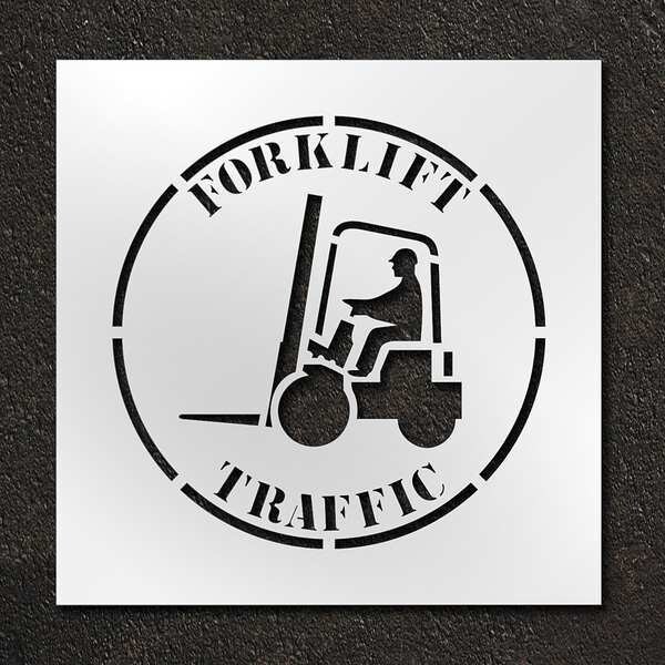 Rae Stencil, Fork Lift Traffic Area, 24 in - STL-116-12402
