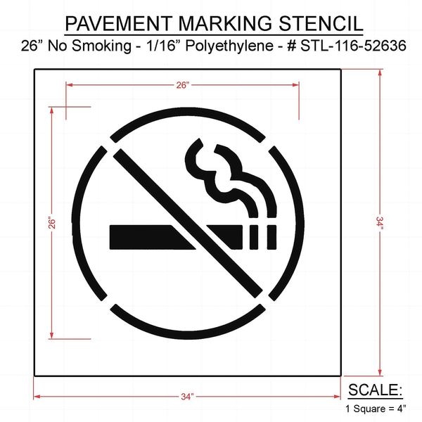 Rae Pavement Stencil, 34"H, 34"W, 0.063" Thick - STL-116-52636