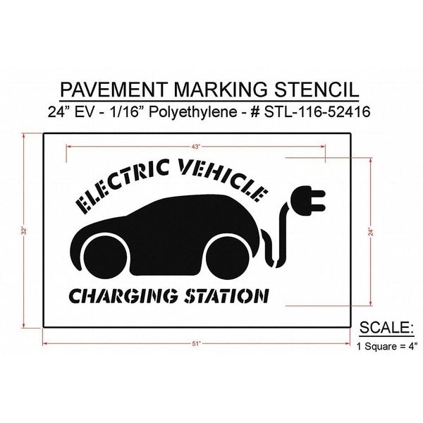 Rae Pavement Stencil, 32"H, 50"W, 0.063" Thick - STL-116-52416